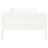 vidaXL Day Bed White Solid pine wood Single