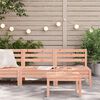 vidaXL Garden Sofa Set of 2 Natural Wood Solid Douglas wood (untreated)