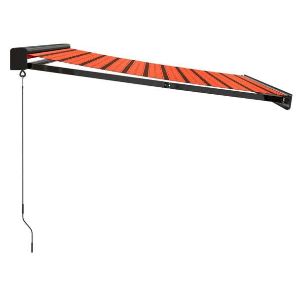vidaXL Retractable Awning Orange and Brown