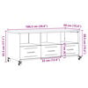 vidaXL TV Cabinet White Cold-rolled steel Medium Rollable TV Cabinet