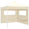 vidaXL Foldable Tent Cream 600D oxford fabric with PVC coating 10x10 ft