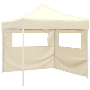 vidaXL Foldable Tent Cream 600D oxford fabric with PVC coating 10x10 ft