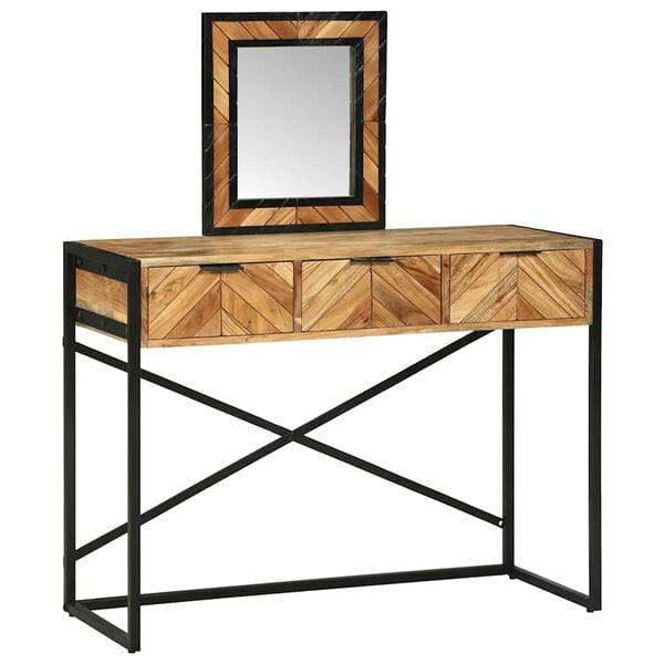 vidaXL Dressing Table Brown 100 x 40 x 120 cm Solid Acacia wood