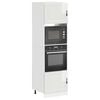 vidaXL Oven Cabinet Set of 2 Gloss white Engineered wood Standard