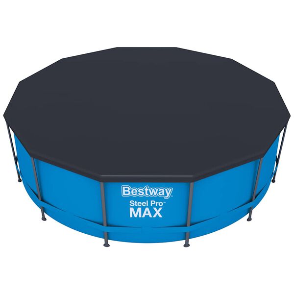 Bestway Pool Cover Anthracite PVC Large Durable Pool Cover Round