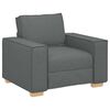 vidaXL Sofa 3 pcs Dark Grey Linen-blend Fabric