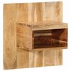 vidaXL Bedside Cabinet Set of 2 Natural Acacia Solid Acacia wood Small