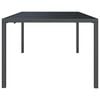 vidaXL Garden Table Anthracite Steel 79 x 39.4 in, Height 28.3 in