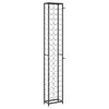 vidaXL Wine Rack for 57 Bottles Black 13.4"x7.1"x78.7" Wrought Iron