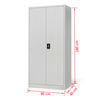 vidaXL Locker Cabinet 2 Doors Gray Metal