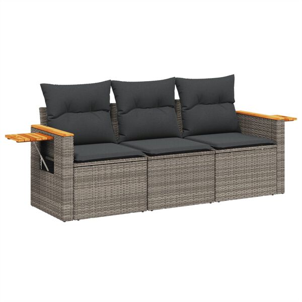 vidaXL Garden Sofa Set Grey, Dark grey