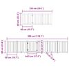 vidaXL Dog Gate Set of 12 Brown Poplar wood Large Foldable Dog Gate