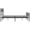 vidaXL Metal Bed Frame without Mattress with Footboard Black 63"x78.7"