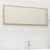 vidaXL Mirror Sonoma oak Engineered wood, acrylic 39.4 x 0.6 x 14.6 in
