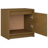 vidaXL Bedside Cabinet Set of 2 Honey brown Solid pinewood Small