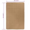 vidaXL Area Rug Natural Jute with latex backing Large Non-slip