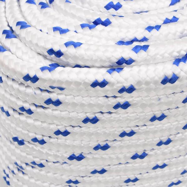 vidaXL Boat Rope White 0.63 " 82.0 ' Polypropylene