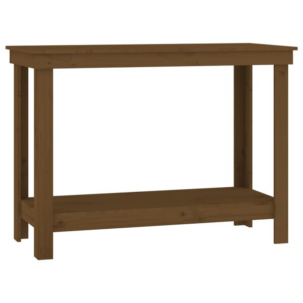 vidaXL Work Bench Honey Brown 43.3x19.7x31.5" Solid Wood Pine