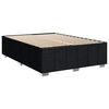 vidaXL Bed Frame Black Polyester, plywood, engineered wood, solid pine wood