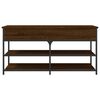 vidaXL Shoe Bench Brown Oak Engineered Wood, Metal Medium