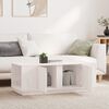 vidaXL Coffee Table White Solid pine wood Medium Storage Coffee Table