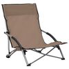 vidaXL Beach Chair Set of 2 Taupe Oxford fabric, Steel Standard