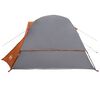 vidaXL Family Tent Cabin 6-Person Grey and Orange Waterproof