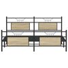 vidaXL Bed Frame Sonoma Oak Steel, Engineered Wood Full Bed Frame