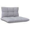 vidaXL Garden Lounge Set Grey Solid pine wood, 100% polyester fabric Large