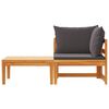 vidaXL Garden Lounge Set Dark grey, Natural wood