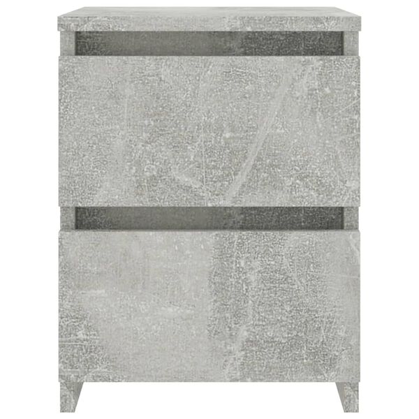 vidaXL Nightstand Concrete grey Engineered wood Small Bedside Cabinet