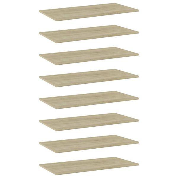 vidaXL Shelf Set of 8 Sonoma oak Engineered wood Medium