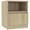 vidaXL Bed Cabinet Set of 2 Sonoma oak Engineered wood Medium