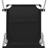 vidaXL Sun Lounger Black Aluminum, Textilene Standard adult size
