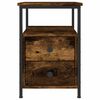 vidaXL Bedside Cabinet Smoked oak Engineered wood 13.4 x 14.0 x 19.7 in