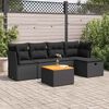 vidaXL Garden Sofa Set Black