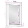 vidaXL Bathroom Mirror Black Solid mango wood and glass