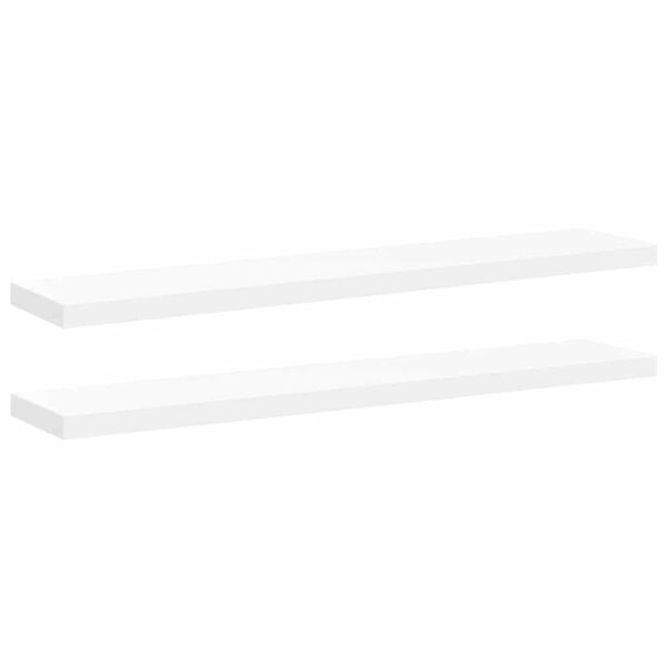 vidaXL Wall Shelf Set of 2 White Honeycomb MDF, metal