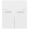vidaXL Sink Cabinet With Basin High gloss white Engineered wood and ceramic