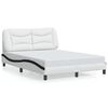 vidaXL Bed Frame White and Black