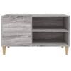 vidaXL Record Cabinet Grey Sonoma Engineered wood, Solid eucalyptus wood