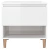 vidaXL Bedside Table Set of 2 High gloss white