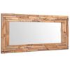 vidaXL Decorative Mirror Brown Teak, Glass 47.2 x 23.6 in