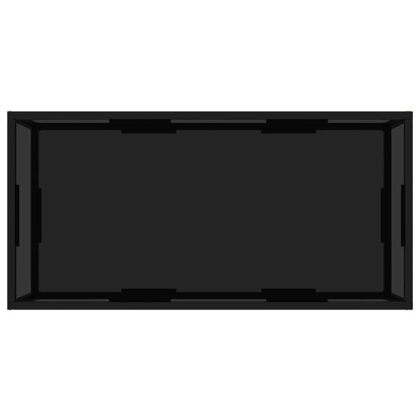 vidaXL Coffee Table Black Tempered Glass Medium Coffee Table