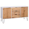 vidaXL Sideboard New York 51.42 x 16.93 x 28.98 in Solid pine wood