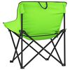 vidaXL Camping Chair Green Steel and 600D polyester with PE coating