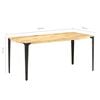 vidaXL Dining Table Natural wooden color and black