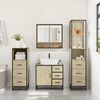 vidaXL Bathroom Furniture Set Sonoma oak Engineered wood, metal Medium