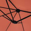 vidaXL Garden Parasol Terracotta, dark grey Polyester, Powder-Coated Iron