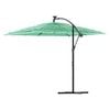 vidaXL Garden Parasol Green, Straw Polyester, Steel, Straw Large